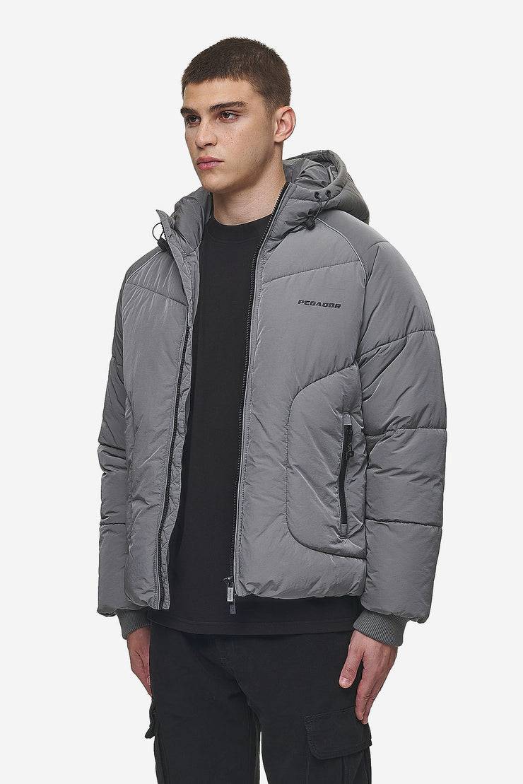 Pegador Toby Crushed Raglan Puffer Jacket Anthracite Auslauf