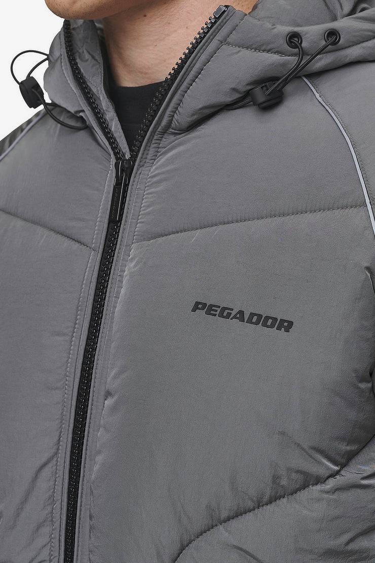 Pegador Toby Crushed Raglan Puffer Jacket Anthracite Auslauf