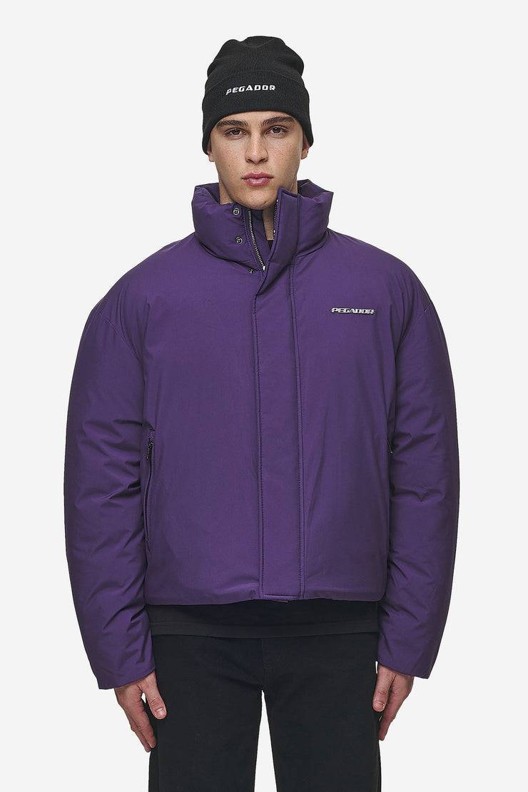Pegador Lavoy Cropped Boxy Puffer Jacket Deep Purple Angebote