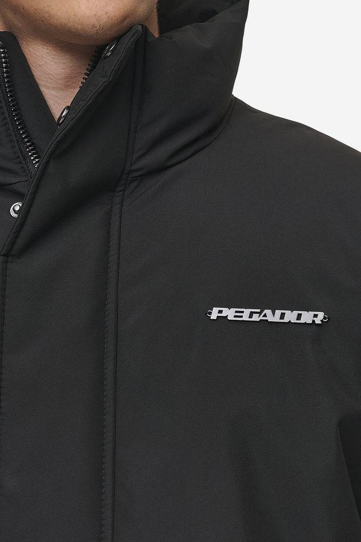 Pegador Lavoy Cropped Boxy Puffer Jacket Black Schlussverkauf