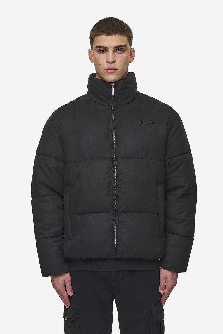 Pegador Sidan Velour Puffer Jacket Black Günstiger Verkauf
