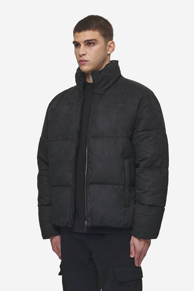Pegador Sidan Velour Puffer Jacket Black Günstiger Verkauf