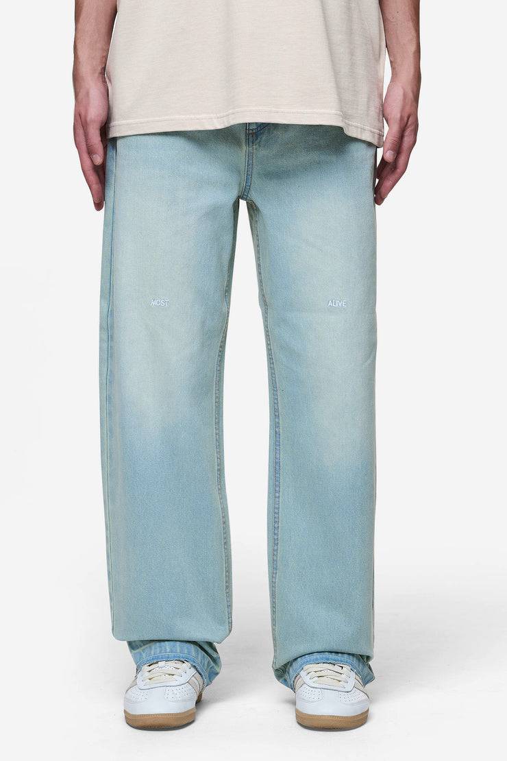 Pegador Barrow Wide Baggy Jeans Sand Washed Blue Limitierter Zeitrabatt