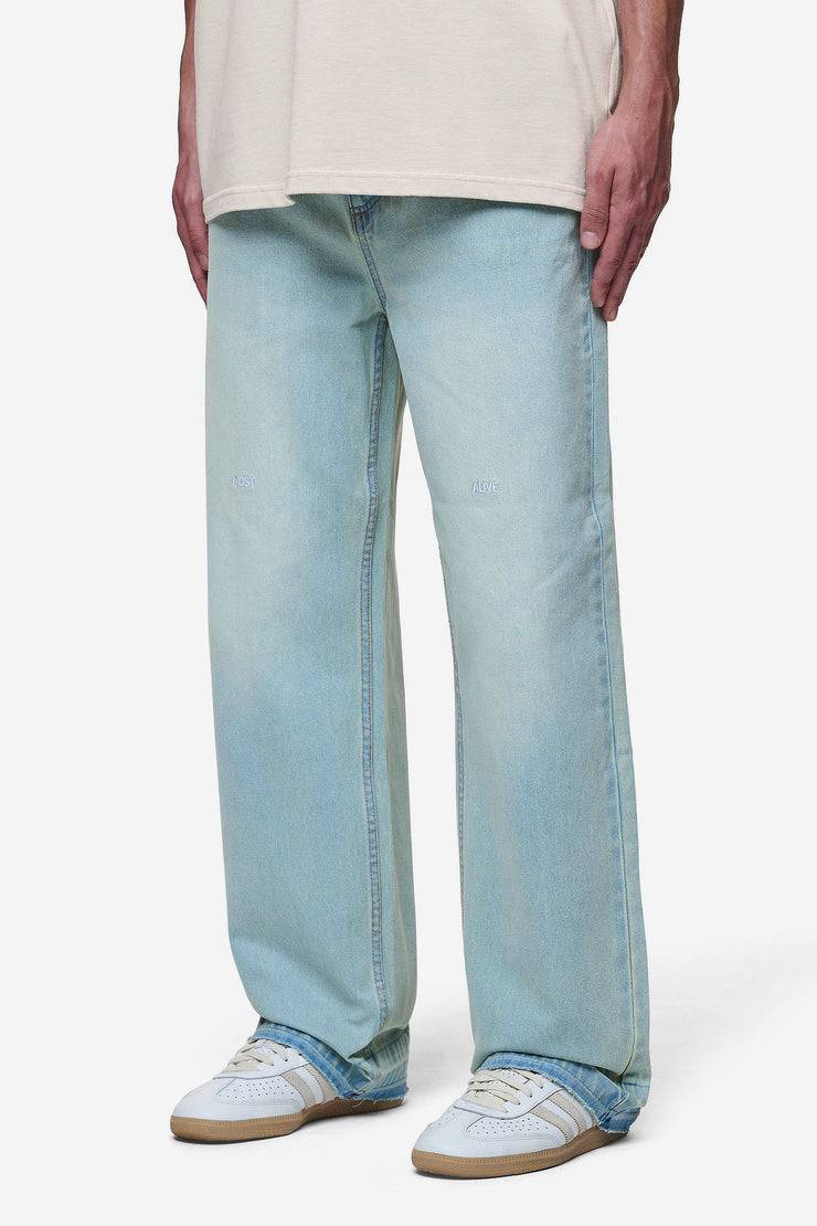 Pegador Barrow Wide Baggy Jeans Sand Washed Blue Limitierter Zeitrabatt