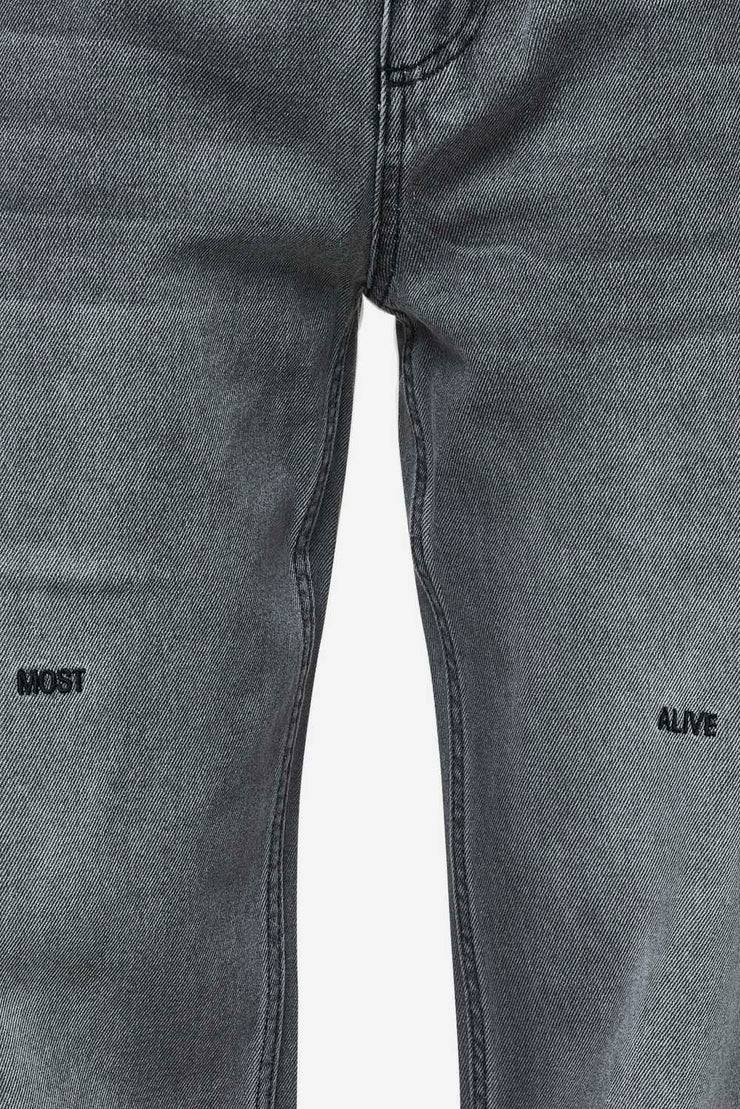 Pegador Barrow Wide Baggy Jeans Washed Anthracite Fabrik Onlineshop