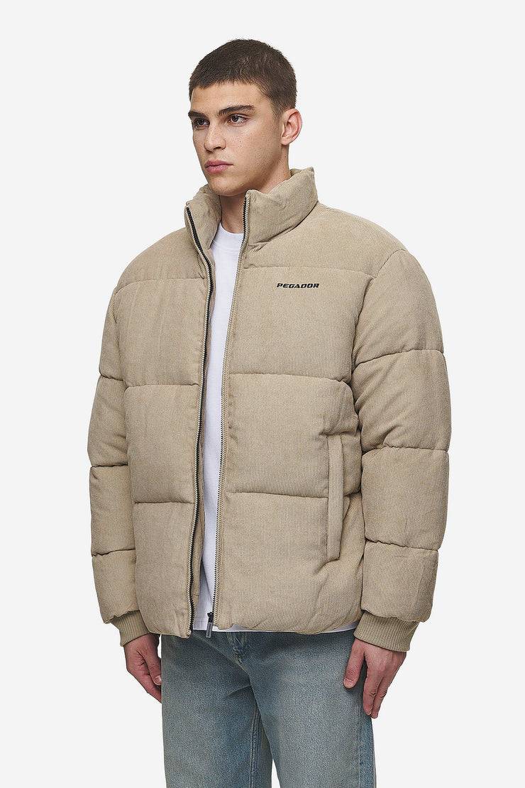 Pegador Solin Cord Puffer Jacket Sand Sonderangebote