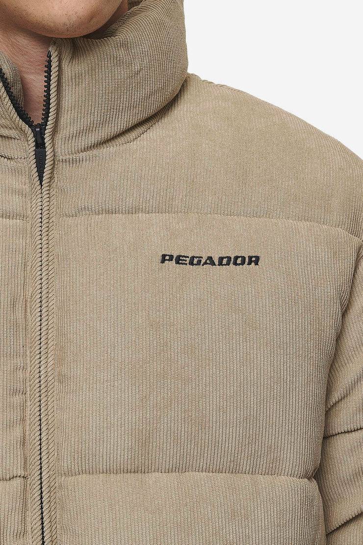 Pegador Solin Cord Puffer Jacket Sand Sonderangebote