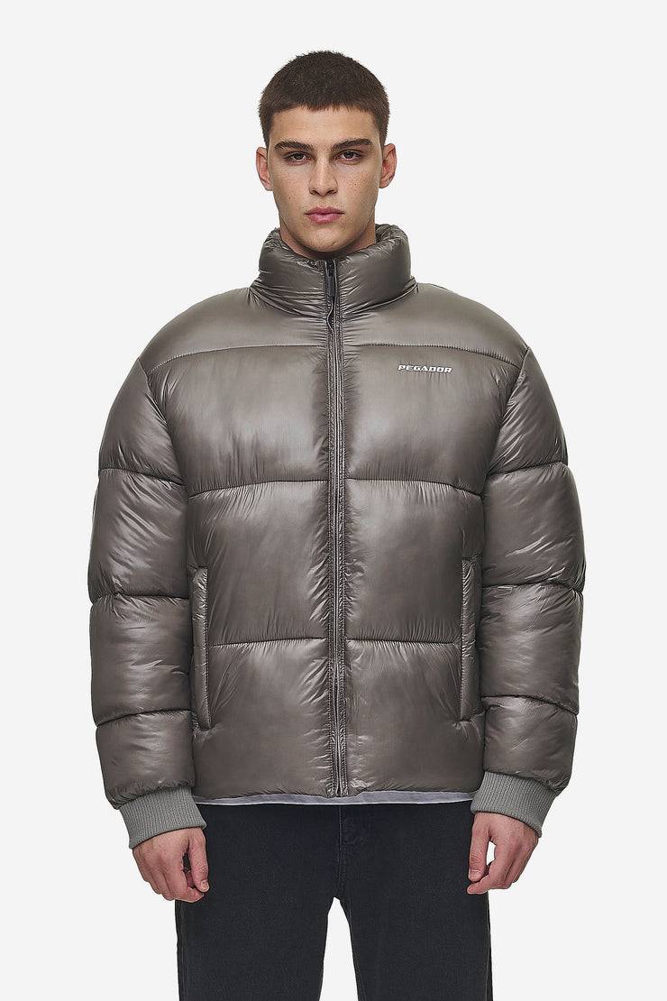 Pegador Solin Light Glossy Puffer Jacket Rock Grey Riesige Ersparnisse