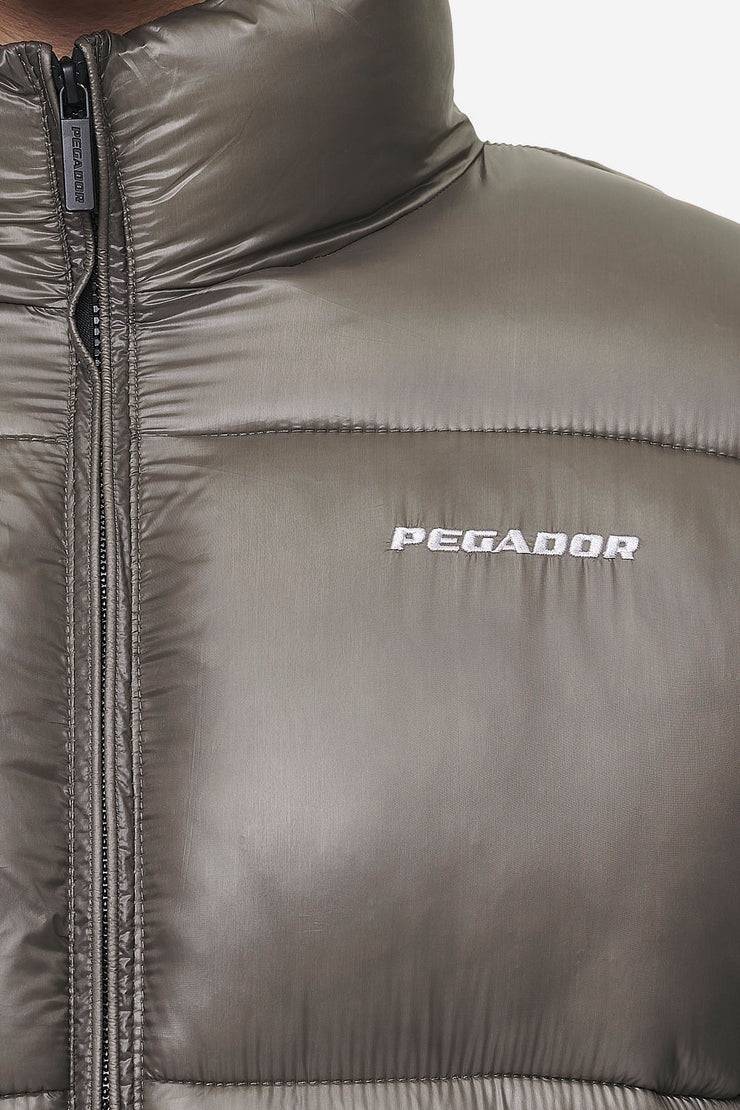Pegador Solin Light Glossy Puffer Jacket Rock Grey Riesige Ersparnisse