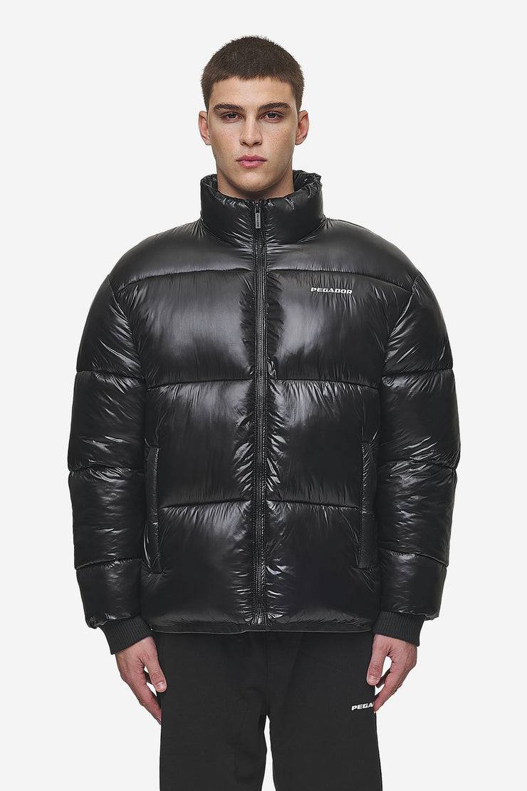Pegador Solin Light Glossy Puffer Jacket Black VIP-Rabatte
