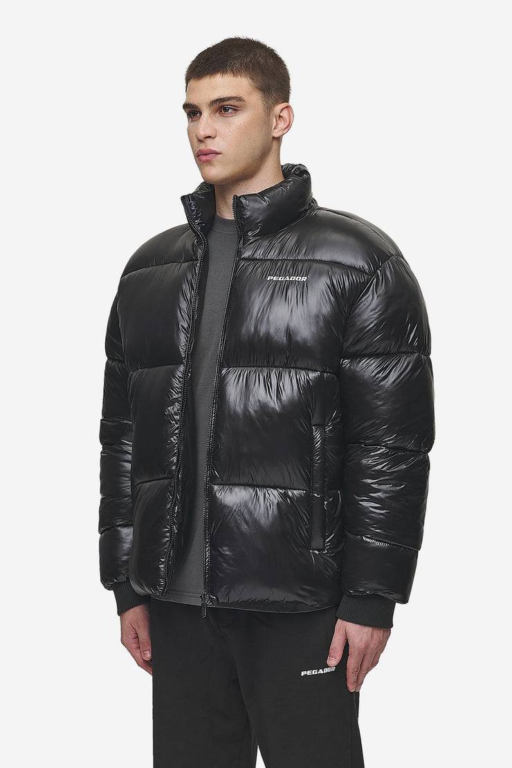 Pegador Solin Light Glossy Puffer Jacket Black VIP-Rabatte