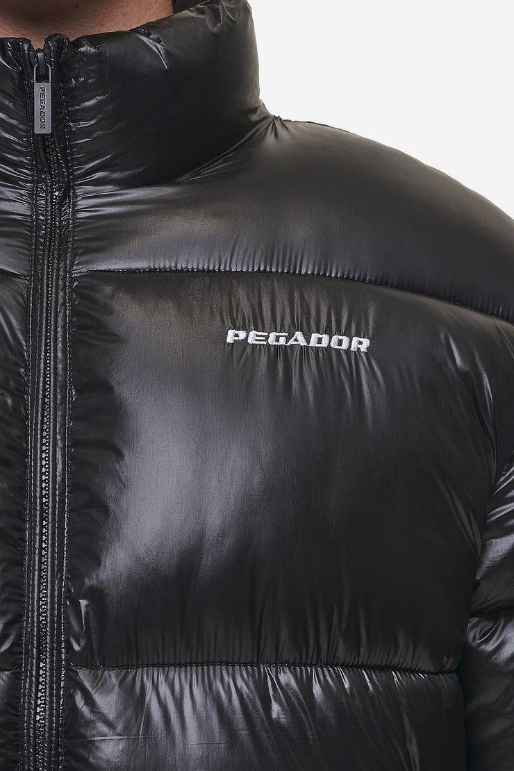 Pegador Solin Light Glossy Puffer Jacket Black VIP-Rabatte