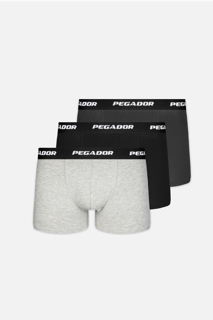 Pegador Tantun Boxershorts 3 Pack Grey Melange Black Anthracite Wochenangebot