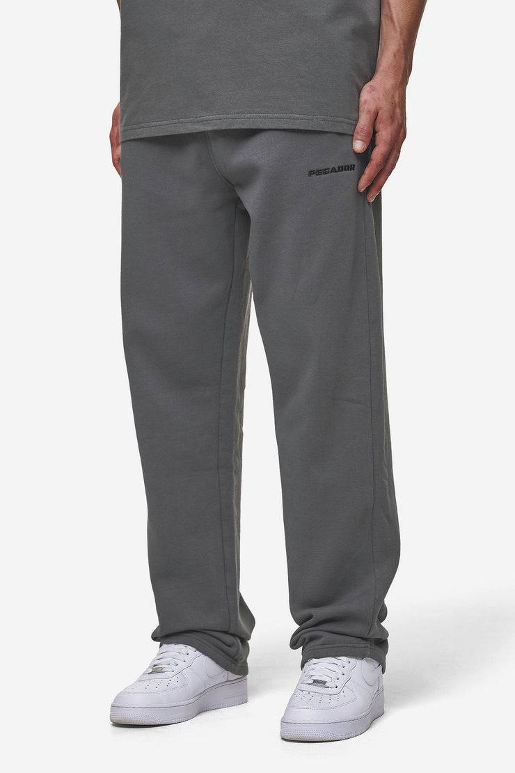 Pegador Logo Wide Sweat Pants Washed Anthracite Letzter Tag
