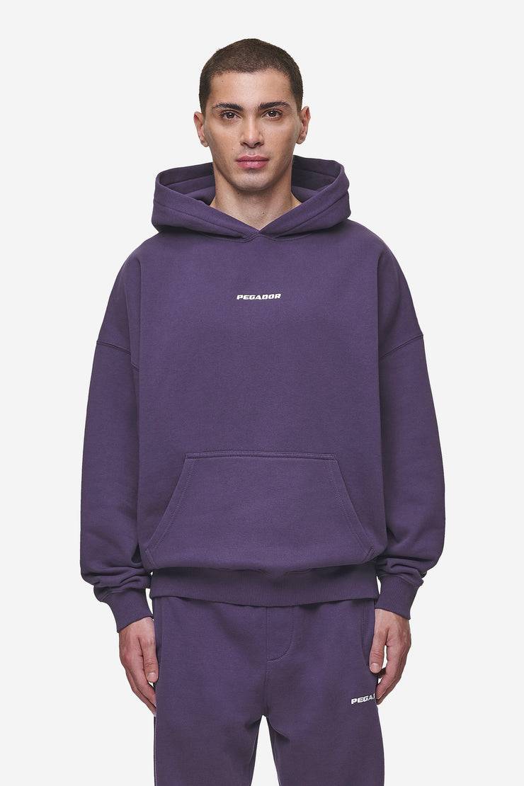 Pegador Logo Boxy Hoodie Washed Deep Purple Bis zu 65% Rabatt