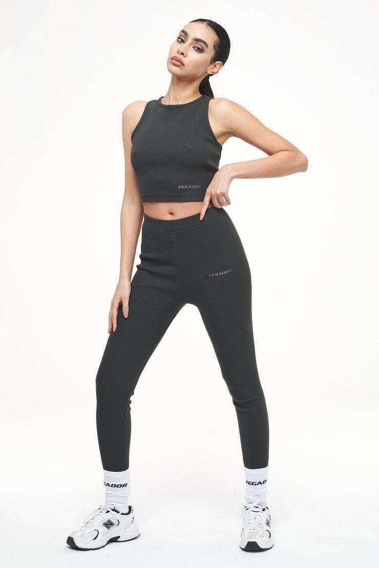 Pegador Ayla Crop Top Vintage Washed Iron Grey Nur für heute