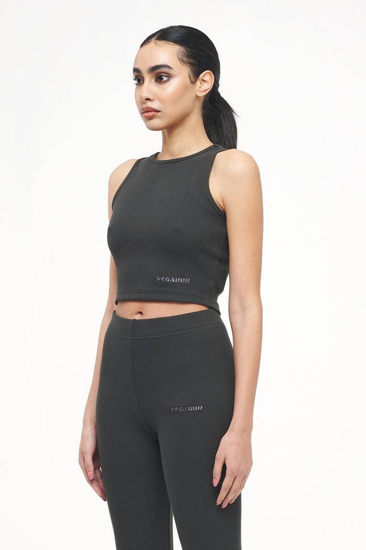 Pegador Ayla Crop Top Vintage Washed Iron Grey Nur für heute