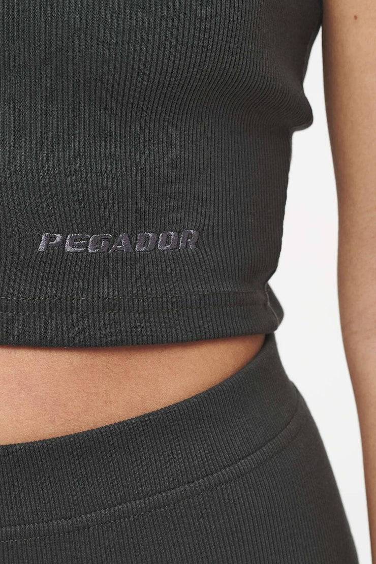 Pegador Ayla Crop Top Vintage Washed Iron Grey Nur für heute