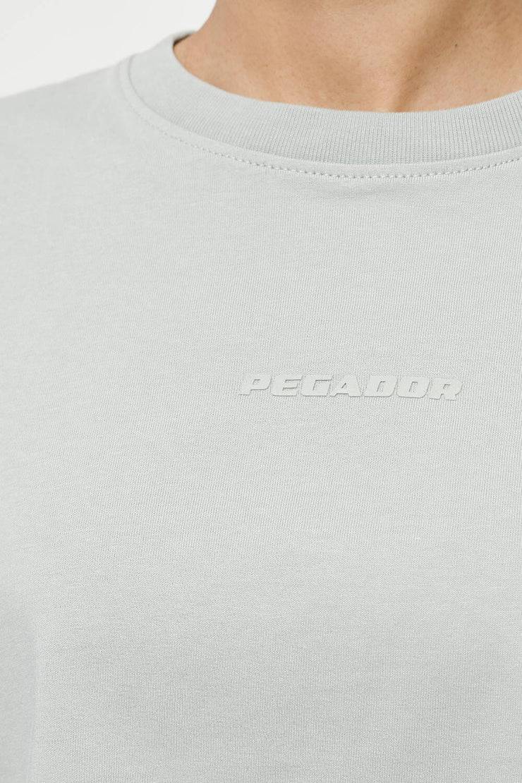 Pegador Layla Oversized Cropped Tee Vintage Washed Quiet Gray Gum Discount Store für neue Produkte