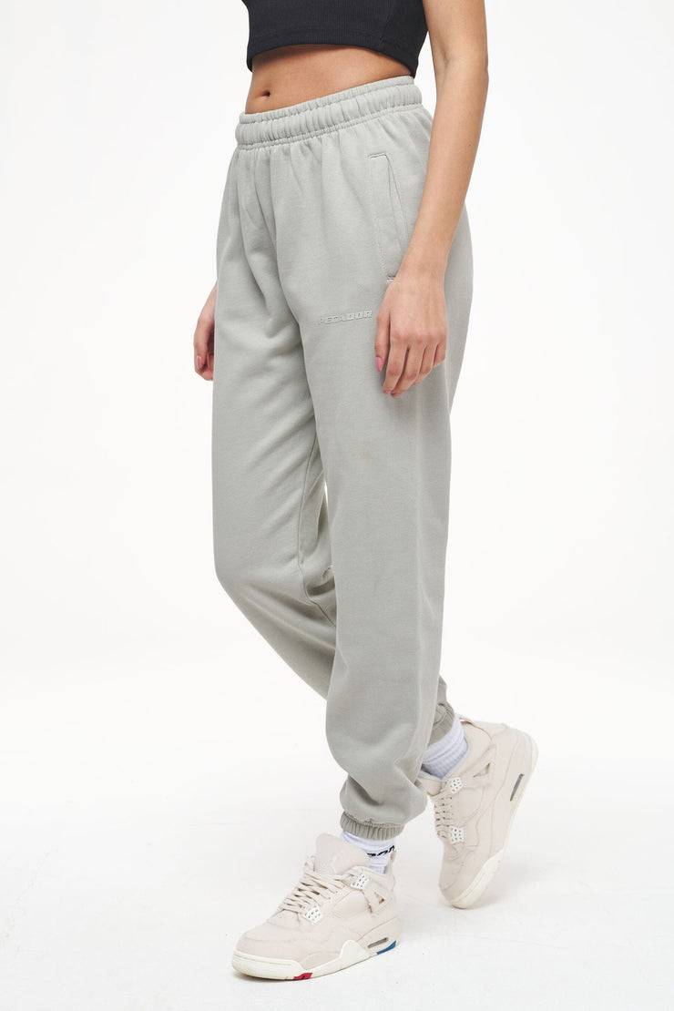 Pegador Grace High Waisted Sweat Pants Vintage Washed Quiet Gray Super Rabatt