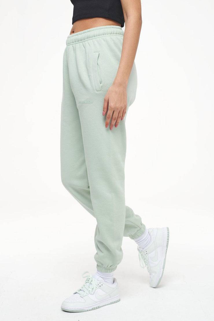 Pegador Grace High Waisted Sweat Pants Vintage Washed Milky Green Gum Riesige Rabatte