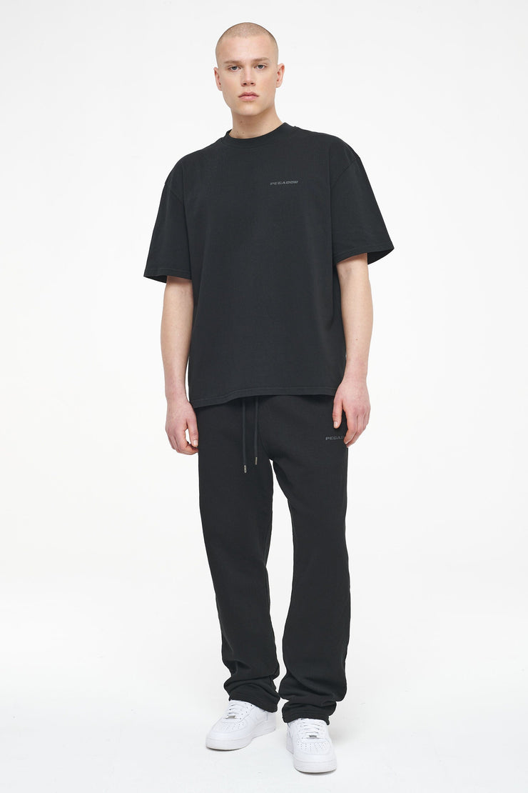 Pegador Logo Oversized Tee Vintage Washed Black Ink Gum Fabrikladen