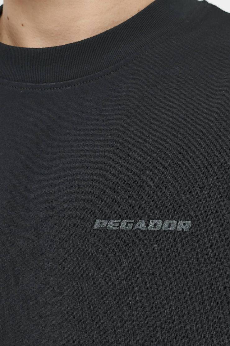 Pegador Logo Oversized Tee Vintage Washed Black Ink Gum Fabrikladen