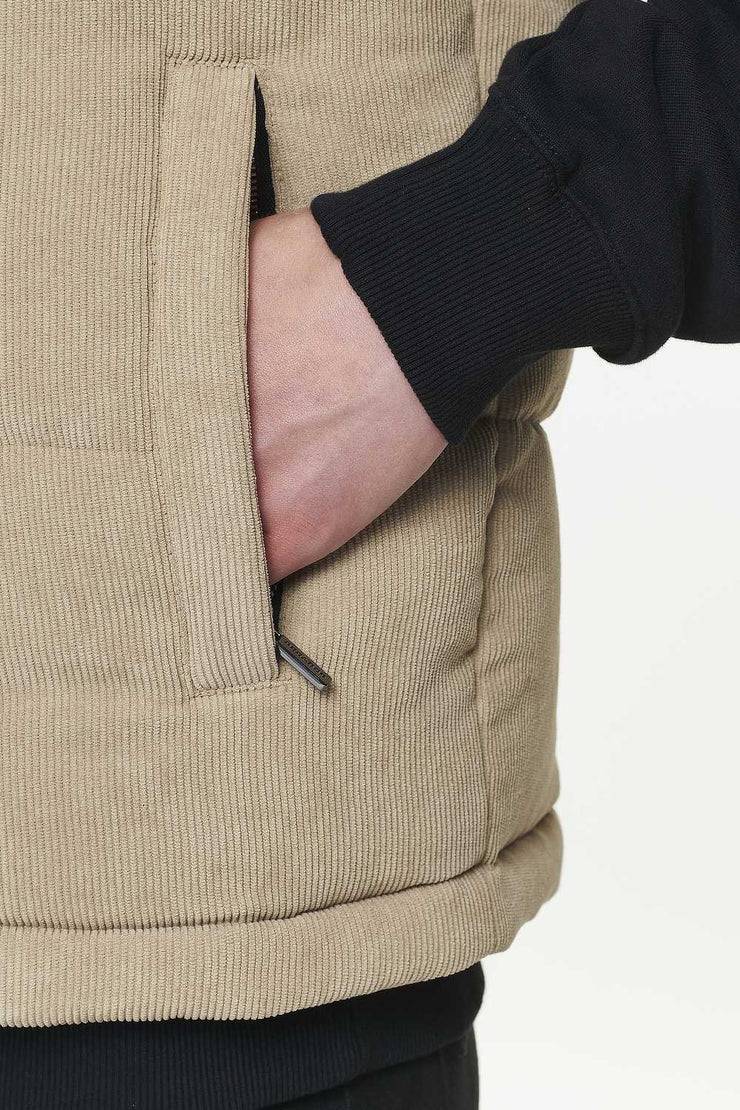 Pegador Bardon Cord Puffer Vest Sand 50% Rabatt für begrenzte Zeit