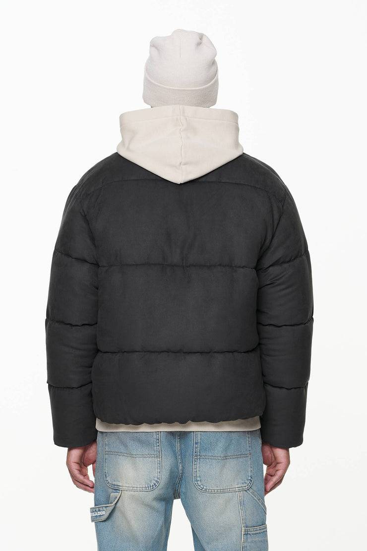 Pegador Neum Suede Puffer Jacket Black Fabrikverkauf