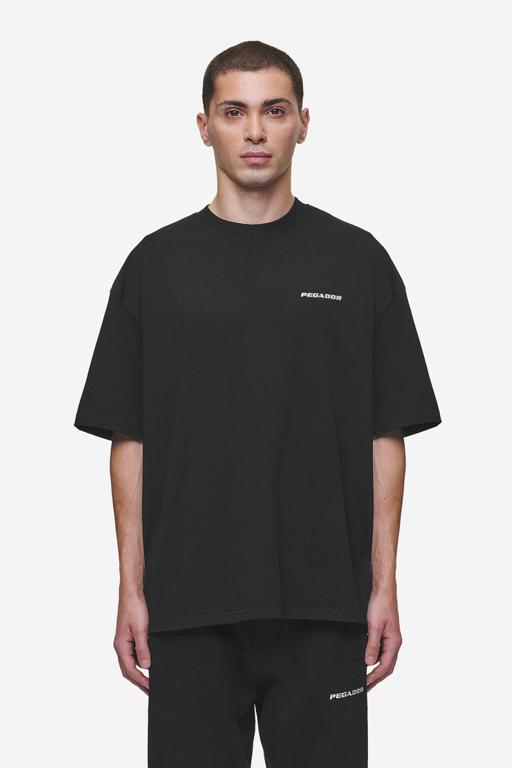 Pegador Logo Oversized Tee Washed Black Limitierter Zeitrabatt