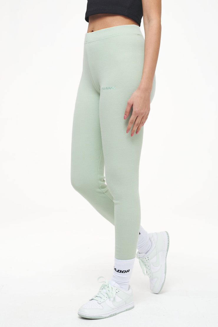 Pegador Jill Rib Leggings Vintage Washed Milky Green Weihnachtsangebot