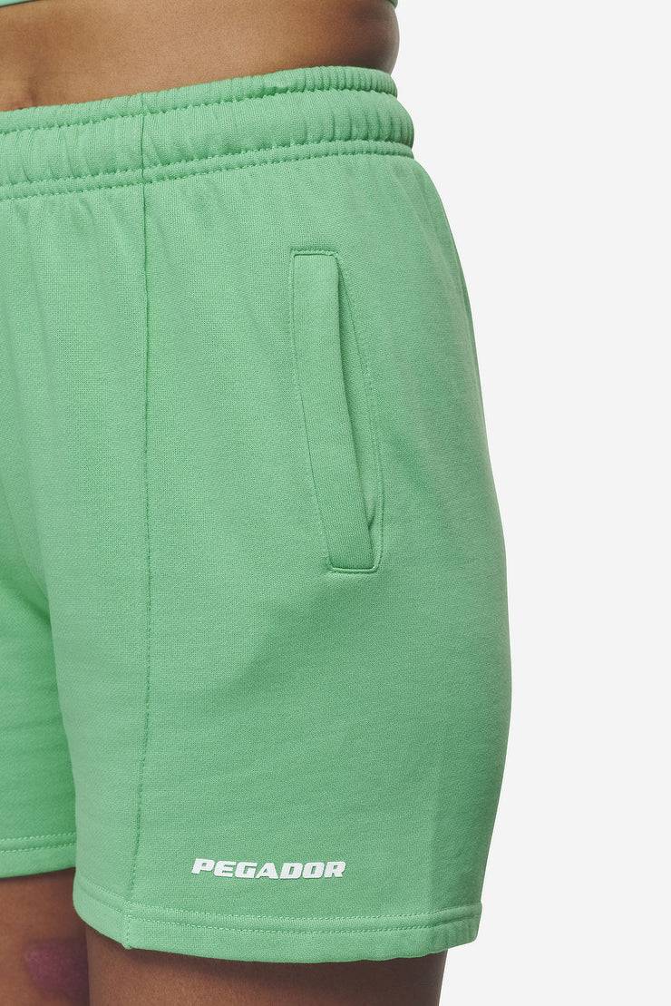 Pegador Sully High Waisted Shorts Washed Peppermint Green White Gum Vatertagsangebot