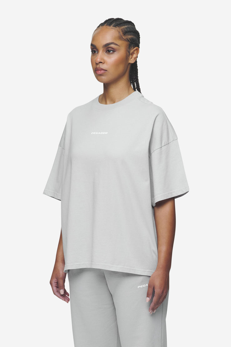 Pegador Bracy Heavy Oversized Tee Washed Sky Grey White Gum Lagerräumung