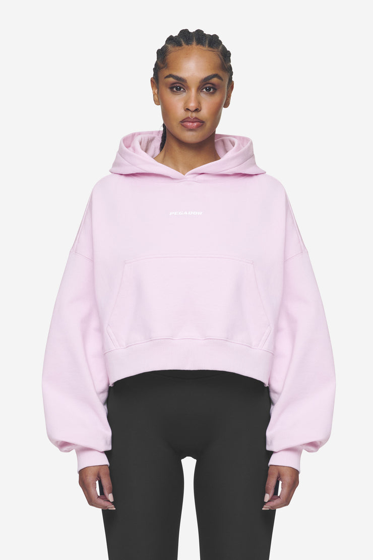 Pegador Salita Oversized Cropped Hoodie Washed Bubblegum White Gum Neueste Mode