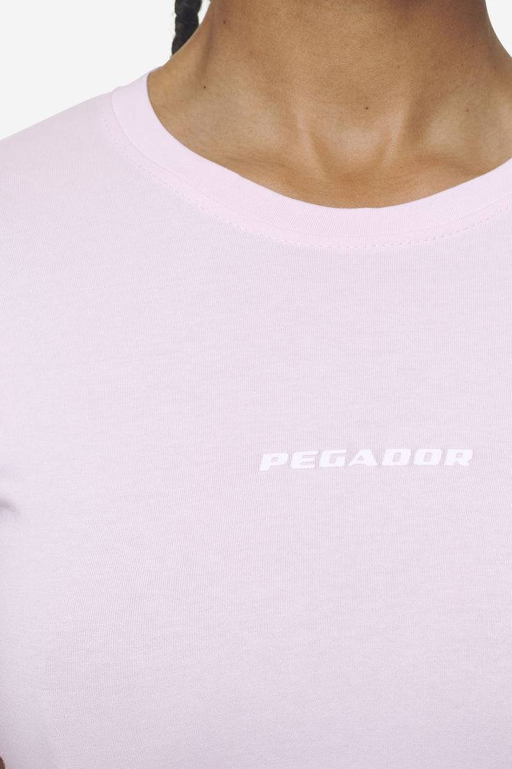 Pegador Ines Cropped Baby Tee Washed Bubblegum White Gum Online Outlet