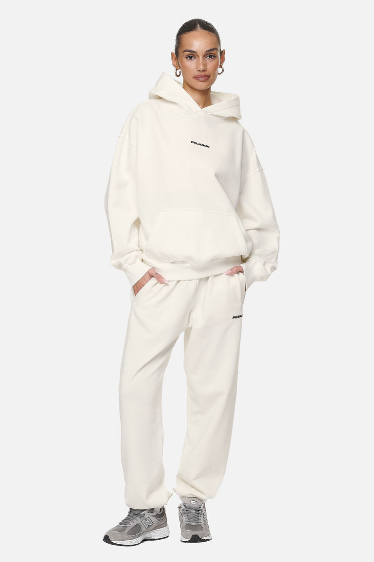 Pegador Clarita Logo Oversized Hoodie Washed Coconut Milk Black Gum Neuheiten
