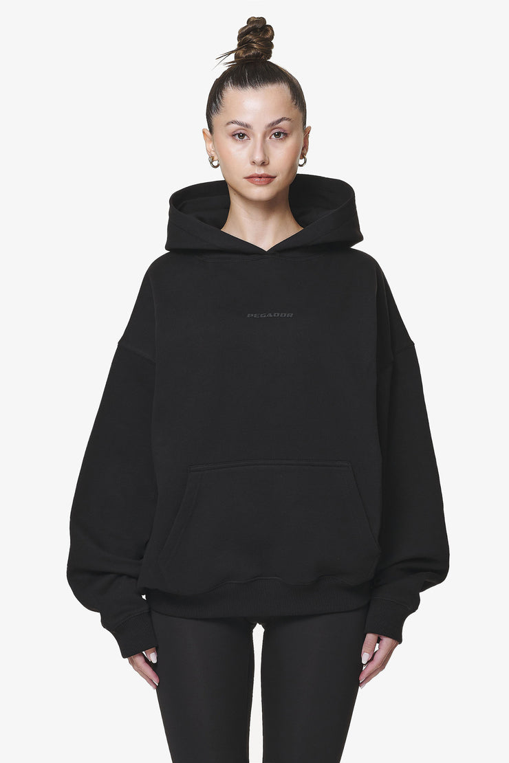 Pegador Clarita Logo Oversized Hoodie Black Gum Tägliche Deals