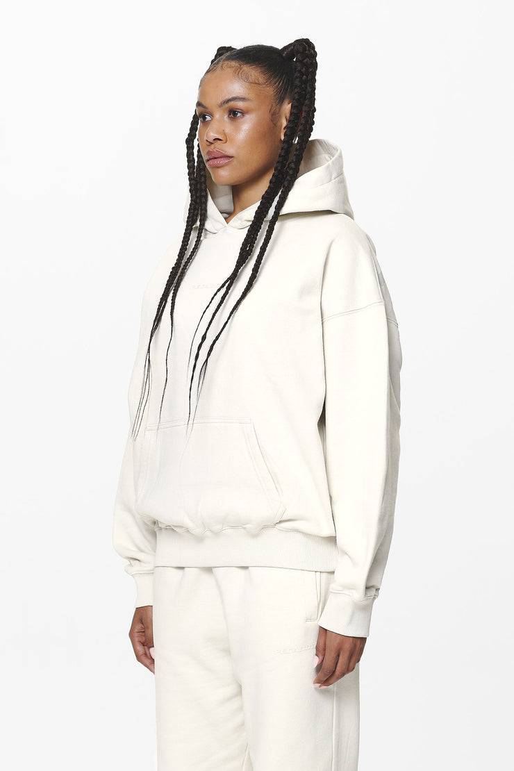 Pegador Clarita Logo Oversized Hoodie Washed Salty Cream Gum Kostenlose Rückgabe