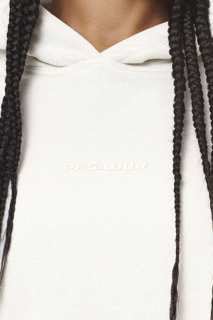 Pegador Clarita Logo Oversized Hoodie Washed Salty Cream Gum Kostenlose Rückgabe