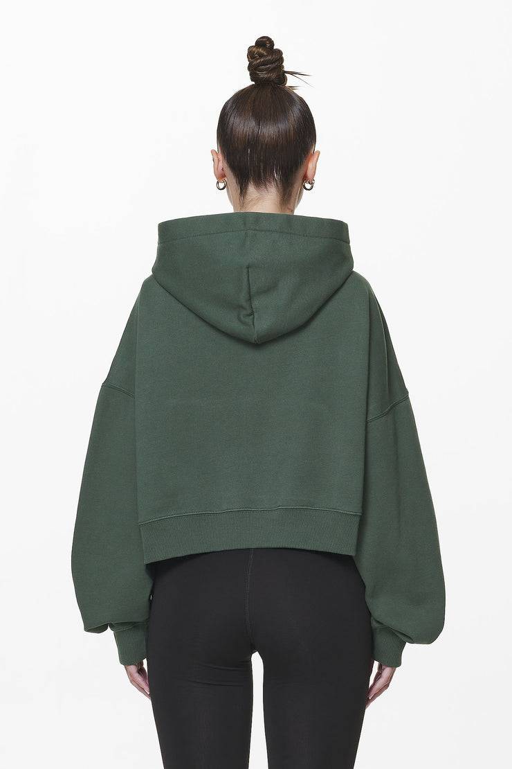 Pegador Salita Oversized Cropped Hoodie Washed Sage Green Gum Letzte 2 Tage