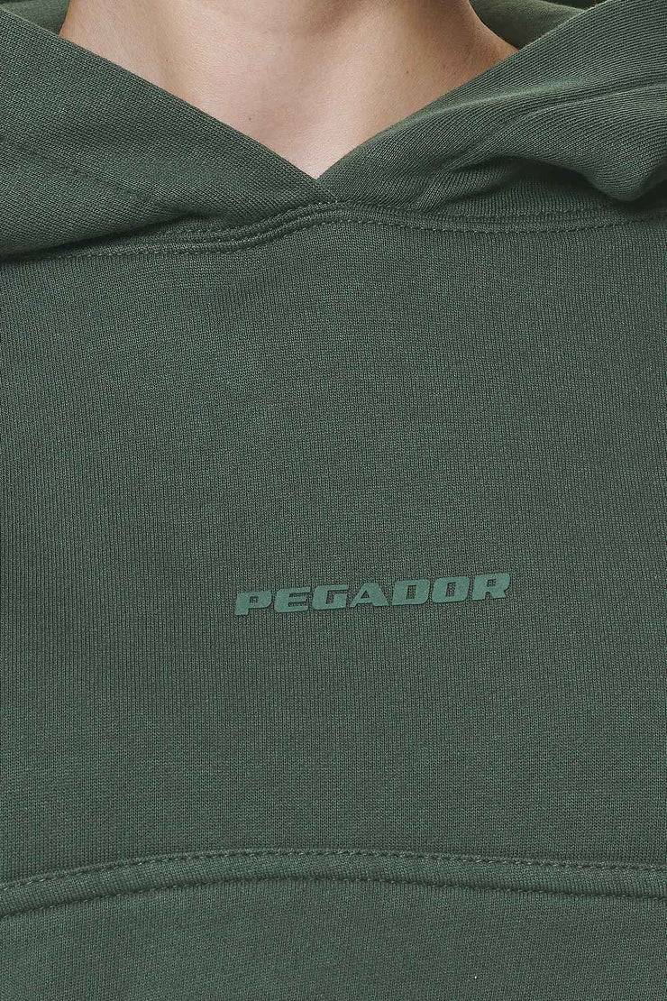 Pegador Salita Oversized Cropped Hoodie Washed Sage Green Gum Letzte 2 Tage