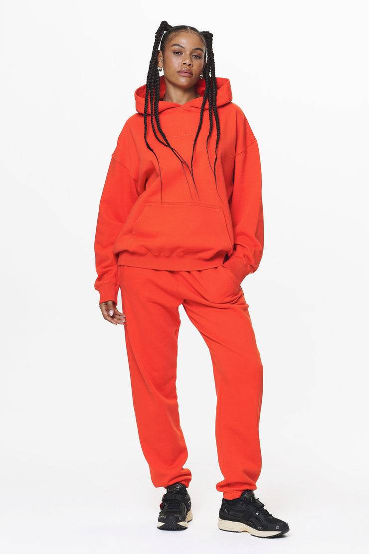 Pegador Clarita Logo Oversized Hoodie Washed Signal Red Gum Bis zu 60% Rabatt