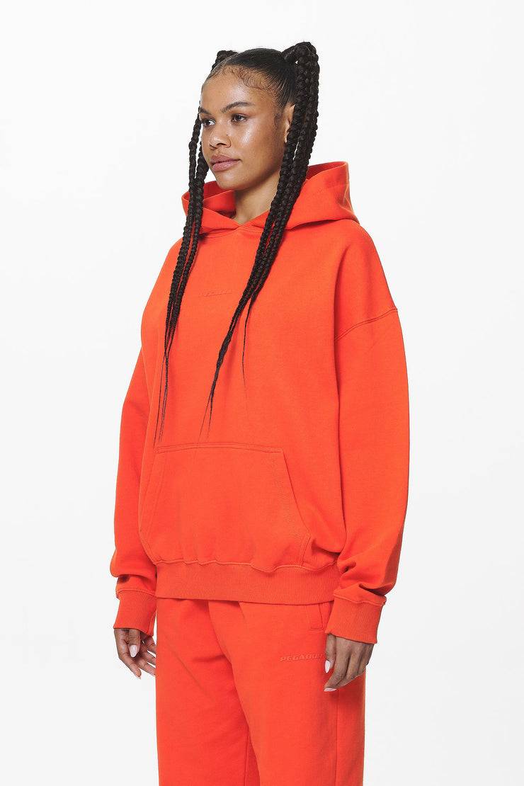 Pegador Clarita Logo Oversized Hoodie Washed Signal Red Gum Bis zu 60% Rabatt
