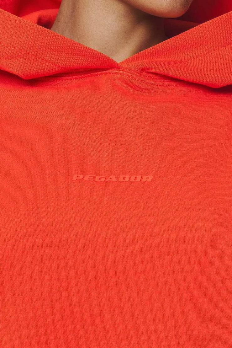 Pegador Clarita Logo Oversized Hoodie Washed Signal Red Gum Bis zu 60% Rabatt