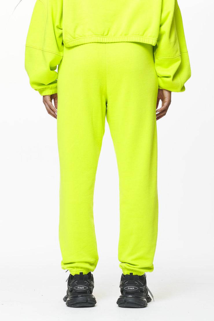 Pegador Villa High Waisted Sweat Pants Washed Lime Yellow Gum Vierteljährliche Förderung