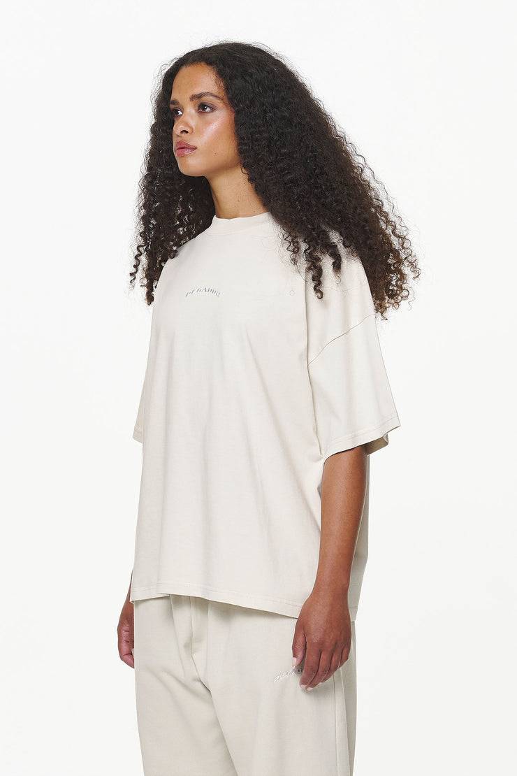 Pegador Thames Heavy Oversized Tee Vintage Washed Bone White Riesige Rabatte