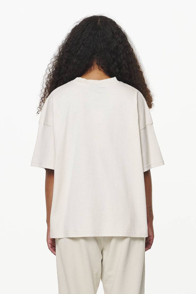 Pegador Thames Heavy Oversized Tee Vintage Washed Bone White Riesige Rabatte