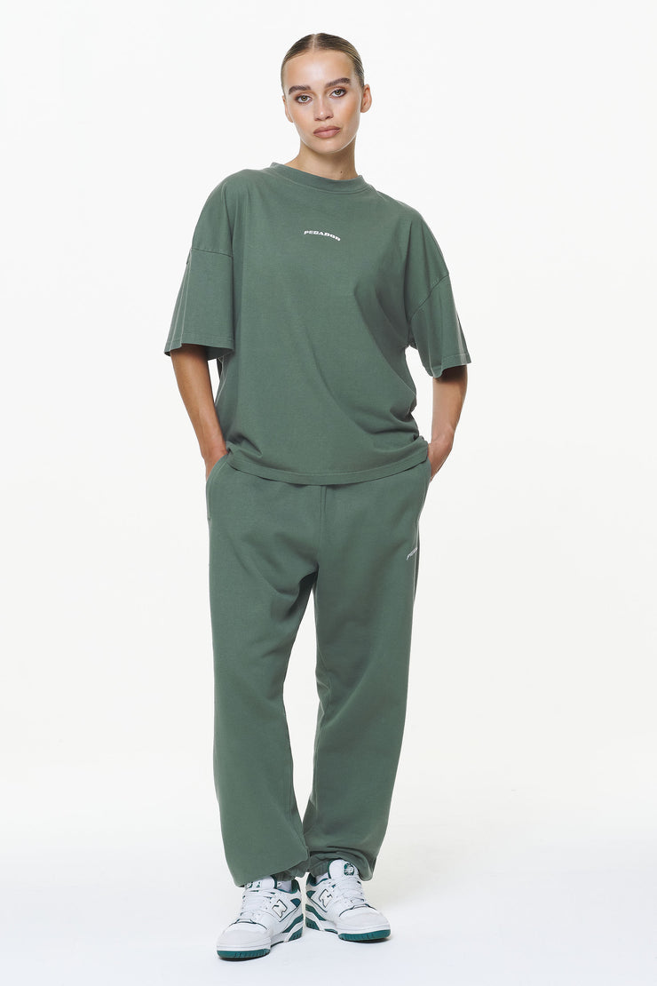 Pegador Thames Heavy Oversized Tee Vintage Washed Garden Green Clearance-Verkauf