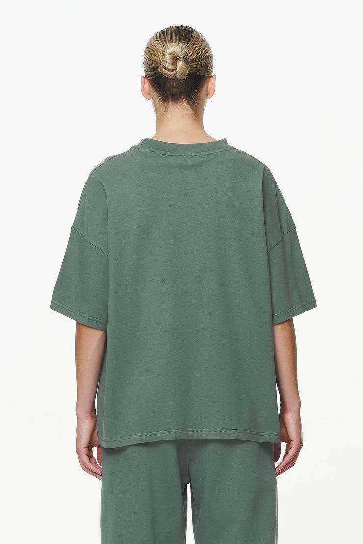 Pegador Thames Heavy Oversized Tee Vintage Washed Garden Green Clearance-Verkauf