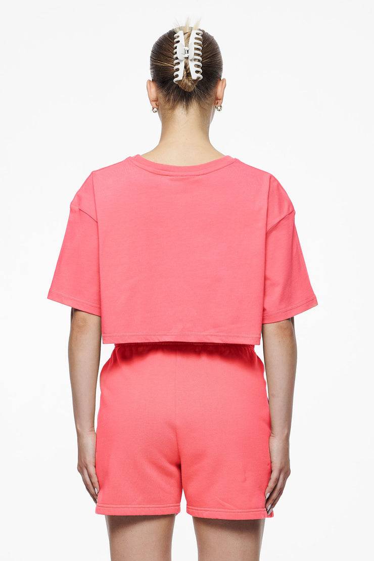 Pegador Layla Oversized Cropped Tee Vintage Washed Strawberry Gum Fabrikladen
